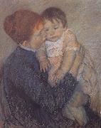 Mary Cassatt Agatha with her child oil on canvas